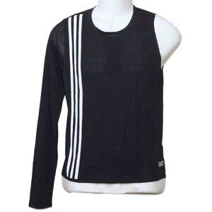 Adidas TLRD Long Sleeve EC 1049 Shirt Top Black White Asymmetrical Size XL